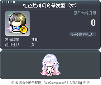 红色焦糖玛奇朵发型 Tooltip