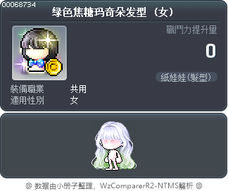 绿色焦糖玛奇朵发型 Tooltip