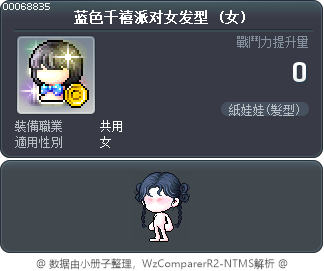 蓝色千禧派对女发型 Tooltip