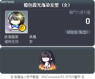 橙色霞光渐染发型 Tooltip