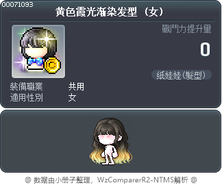 黄色霞光渐染发型 Tooltip