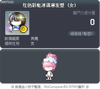 红色彩虹冰淇淋发型 Tooltip