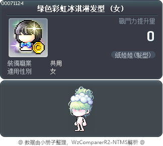 绿色彩虹冰淇淋发型 Tooltip