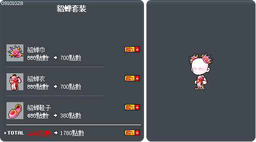 貂蝉套装 Tooltip