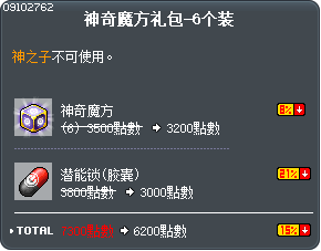 神奇魔方礼包-6个装 Tooltip