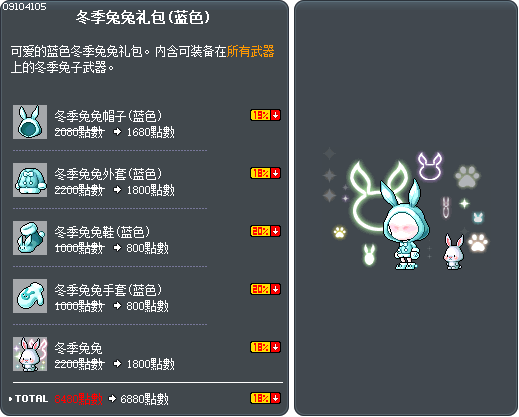 冬季兔兔礼包(蓝色) Tooltip