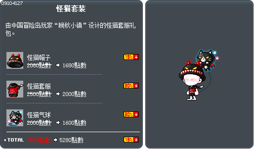 怪猫套装 Tooltip
