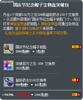 国庆节纪念帽子宝物盒突破包 Tooltip