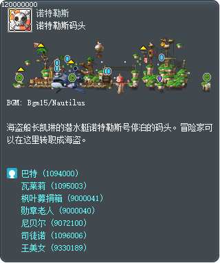 诺特勒斯号码头 Tooltip
