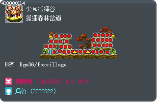狐狸森林岔道 Tooltip