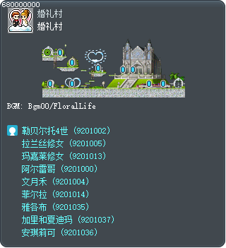 婚礼村 Tooltip