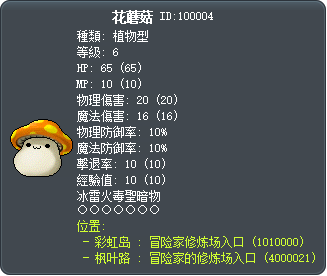花蘑菇 Tooltip