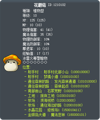 花蘑菇 Tooltip