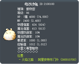 母沙沙兔 Tooltip