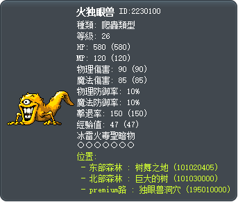 火独眼兽 Tooltip