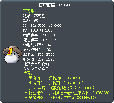 僵尸蘑菇 Tooltip