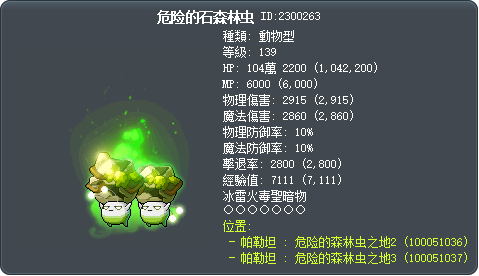 危险的石森林虫 Tooltip