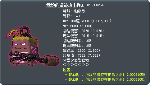 危险的遗迹攻击兵A Tooltip