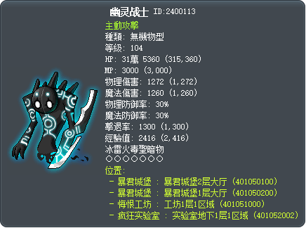 幽灵战士 Tooltip