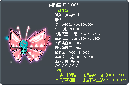 闪粉蝶 Tooltip
