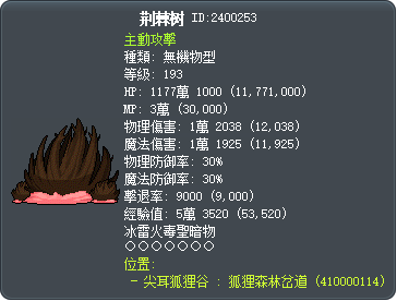 荆棘树 Tooltip