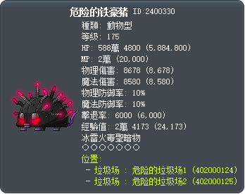 危险的铁豪猪 Tooltip