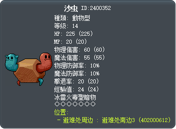沙虫 Tooltip