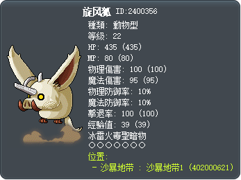 旋风狐 Tooltip