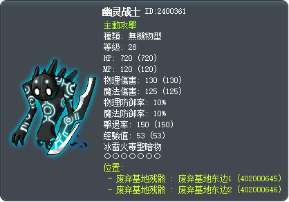 幽灵战士 Tooltip