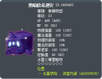 黑暗欧希迪安 Tooltip