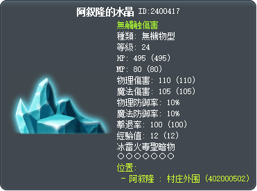 阿叙隆的水晶 Tooltip