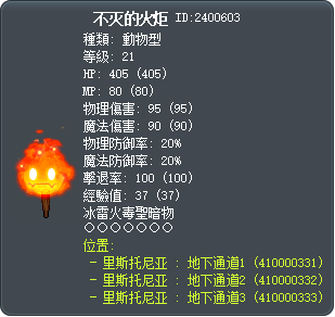 不灭的火炬 Tooltip