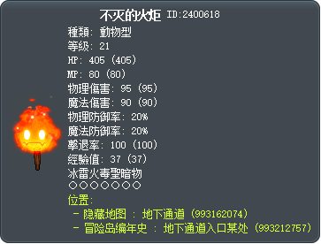 不灭的火炬 Tooltip