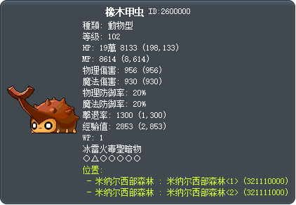 橡木甲虫 Tooltip