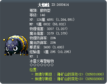 大蜘蛛 Tooltip