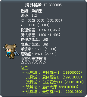 玩具棕熊 Tooltip