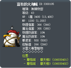 富有的大海贼 Tooltip