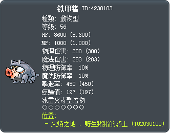 铁甲猪 Tooltip