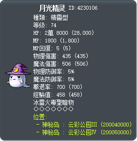 月光精灵 Tooltip