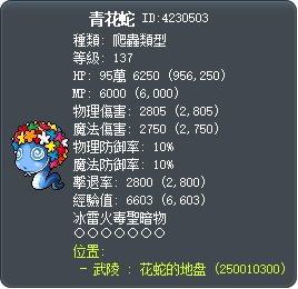 青花蛇 Tooltip