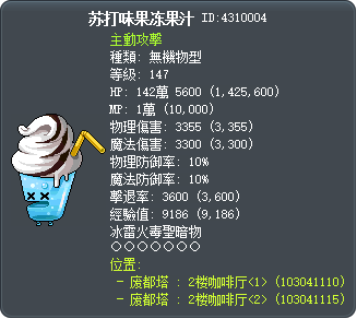 苏打味果冻果汁 Tooltip