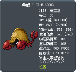 金蝎子 Tooltip