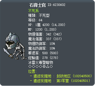 石膏士官 Tooltip