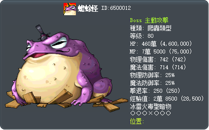 蟾蜍怪 Tooltip
