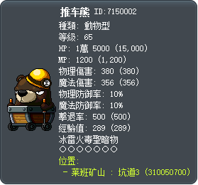 推车熊 Tooltip