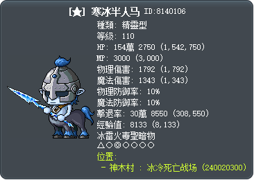 [★] 寒冰半人马 Tooltip