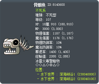 骨骸鱼 Tooltip