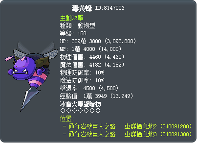 毒黄蜂 Tooltip
