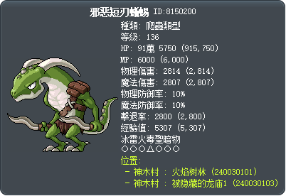 邪恶短刃蜥蜴 Tooltip