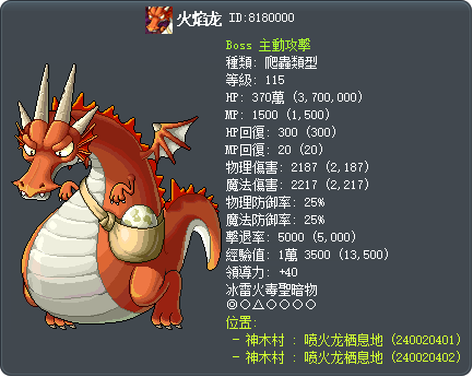 火焰龙 Tooltip